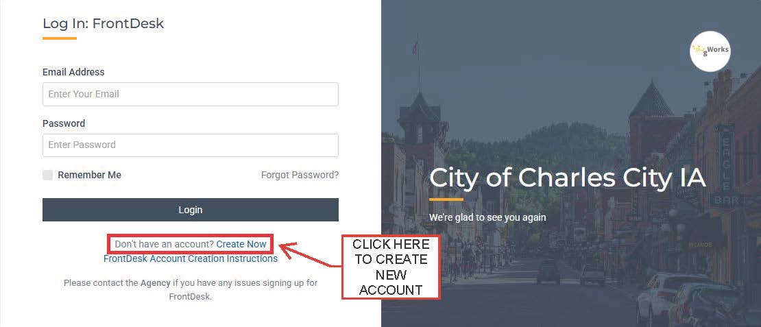 gWorks Frontdesk Homescreen