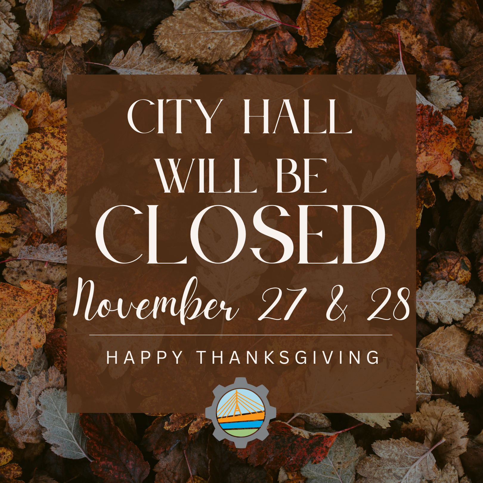 City Hall Closed- Thanksgiving