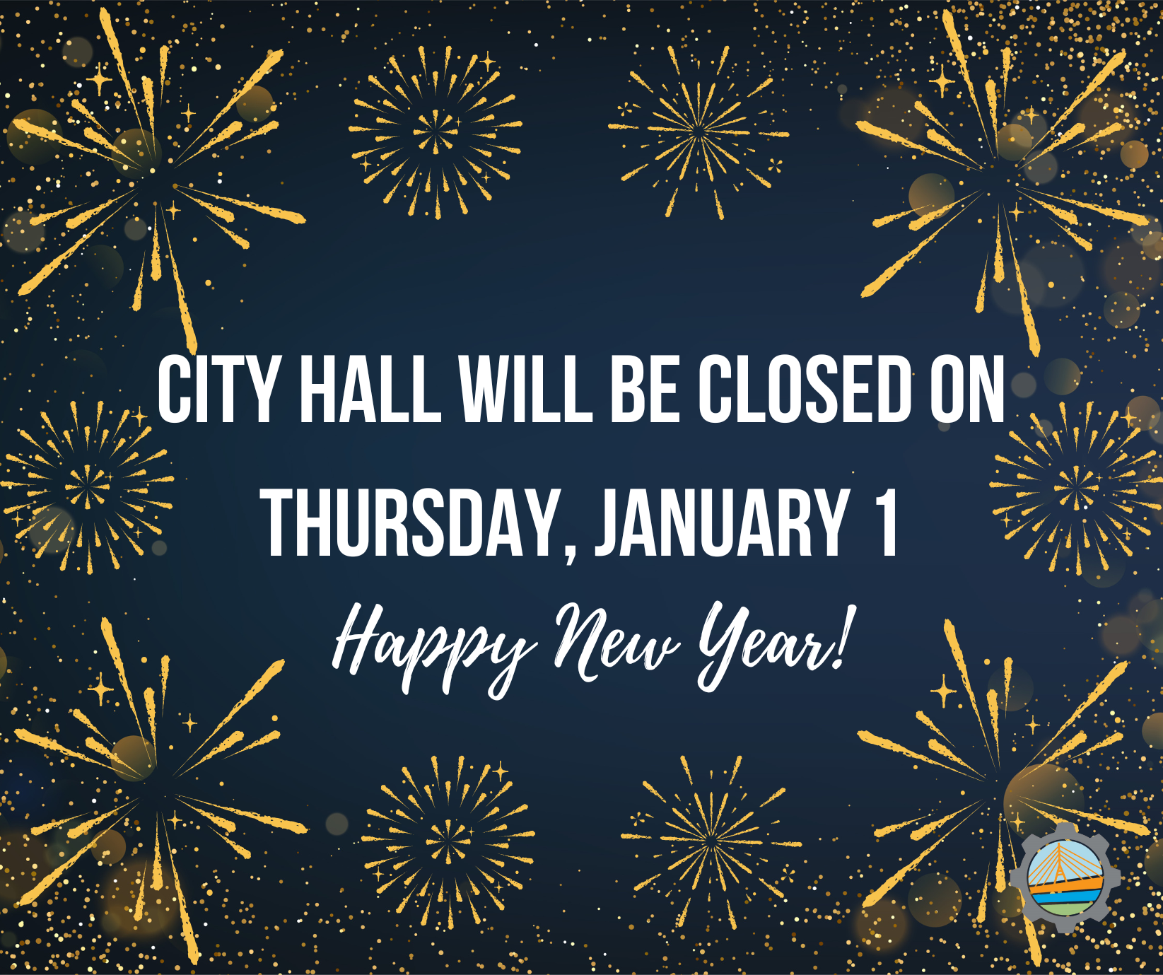 Charles City City Hall will be closed on Thursday, January 1st